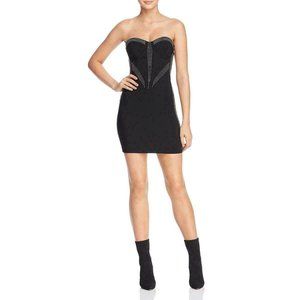 Guess Womens Lucia Corset Studded Strapless Bodycon $148